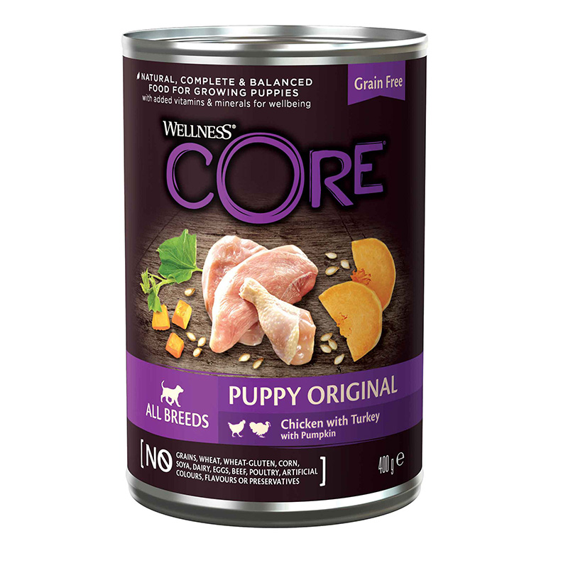 Wellness CORE Can Dog 95 Puppy Chicken Turkey Pumpkin 6x 400gr